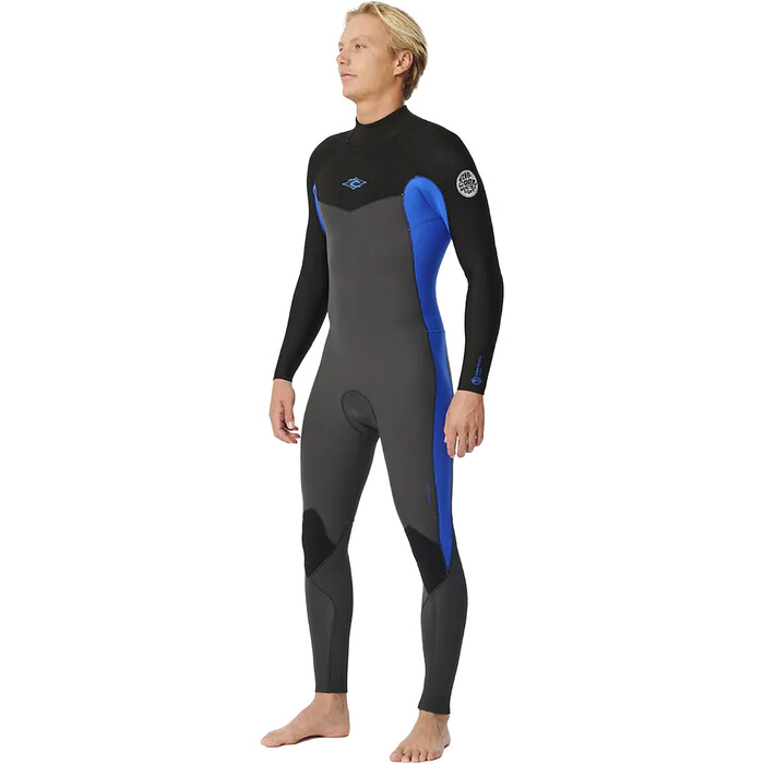 2024 Rip Curl Mens Dawn Patrol 3/2mm GBS Back Zip Wetsuit 15BMFS - Blue